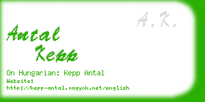 antal kepp business card